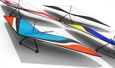 hang gliding set - 4 designs included poly easy management glide 3d model in bomber 3dexport hangglider sport wind mountain usa colors fly flying brazil jump 3d print model - Mito3D