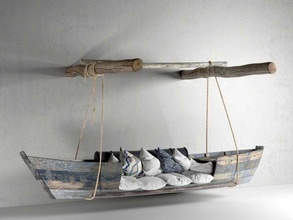 asılı tekne kanepe oturma yeri kumaş yastık Yastık gemi nostaljik 3d print model - Mito3D