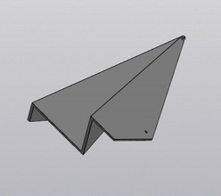 colgando decoración papel avión aeronave volador vuelo cielo 3d print model - Mito3D