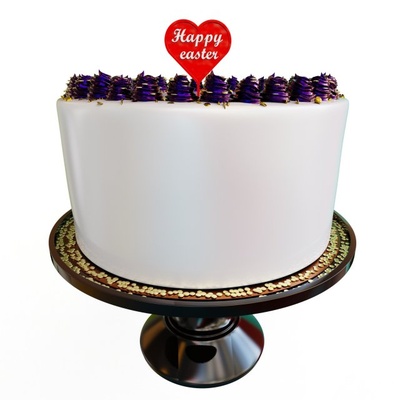 mutlu paskalya kek topper 3d yazdır model in mutfak yemek 3dexport oyuncak ayı kutlama doğum günü çikolata dekorasyon yıldönümü tatlı birthday cake krem chocolate bisküvi food and drink vanilya gıda kurabiye 3d print model - Mito3D