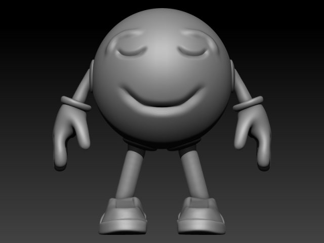 heureux emoji personnage dessin animé 3dprinted 3dprint 3dprinting 3D print model - Mito3D