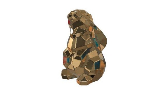 tavşan şekil hayvanlar 3dprinted Sanat hediye Yazdır düşük poli 3dprint hayvan dekor iç tasarım minyatürler heykel oyuncak 3d print model - Mito3D