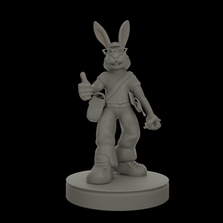 Hase Stand Figuren Souvenir Geschenk 3d print model - Mito3D