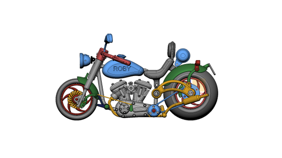 Harley Davidson motocyclettes harley davidson 3d print model - Mito3D