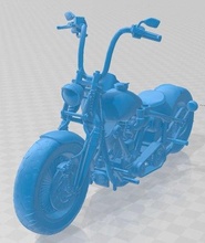 harley davidson idiota imprimível motocicleta 3d impressão modelo in automotivo 3dexport passatempo micro escala bicicleta 3d print model - Mito3D