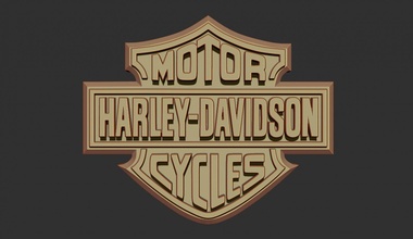 harley davidson logo 3d drucken modell zeichen logos 3dexport geschnitzt carving innere hausdekor holzuhr zubehör motorrad motor emblem st anhänger 3d print model - Mito3D