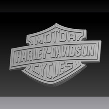 harley davidson logo harley davidson logo moto motocycle bike 3d print model - Mito3D