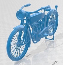 harley davidson old printable motorbike 3d print model in automotive 3dexport hobby micro scale bike 3d print model - Mito3D
