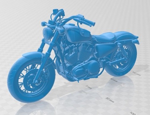 harley davidson deportista 2015 imprimible moto 3d impresión modelo in automotor 3dexport pasatiempo micro escala bicicleta motocicleta 3d print model - Mito3D