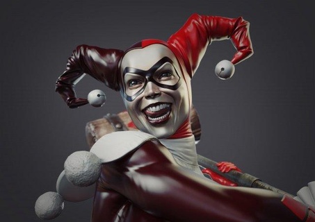 harley quinn  stl ready printing  monsters & creatures  3d print model - Mito3D