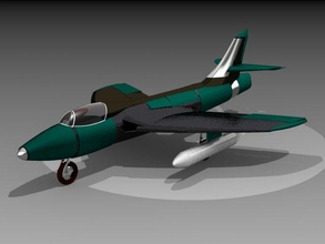 porta caçador avião modelo aeronave lutador 3d print model - Mito3D