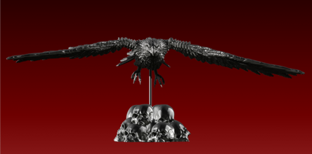 Falcão Águia animais cenário decoração estatueta estátua Caçando asa bico garra escultura pena pássaro pássaros falcão caçador arte 3d print model - Mito3D