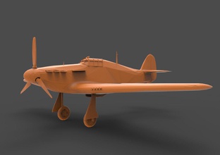 hawker hurricane 3d print model in vehicle 3dexport plane air old aircraft z7015 vintage uk fighter ww2 airplane mk1b war warbird britain battle military propeller wwii 3d print model - Mito3D