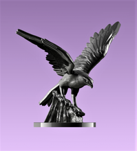 şahin 3d yazdır model in heykel 3dexport kartal heykelcik hayvanlar manzara dekor avcılık kanat gaga pençe kraliyet kuş tüyü kuşlar 3d print model - Mito3D