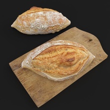 hd realistic farmer french bread 3d model in miscellaneous 3dexport bun loaf food bakery farm wheat cutting board decor decoration tasty kitchen 4k 3d print model - Mito3D