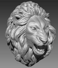 tête de lion en 3d pour imprimer le modèle art la décoration les figurines leo leos lev miniatures sculpture 3d print model - Mito3D