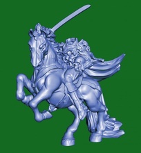 cabeça cavaleiro 3d impressão modelo in monstros criaturas 3dexport cavalo monstro lenda 3d print model - Mito3D