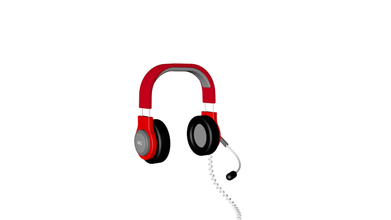 headphones lowpoly audio 3d print model - Mito3D