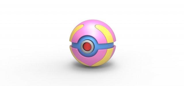 heilen Ball Pokeball Pokémon Konzept Container Anime Spielzeug drucken druckbar Heilball 3d print model - Mito3D