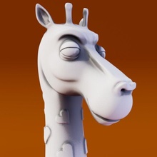 kalp 3d Yazdır model karikatür zürafa hayvan oyuncak memeli safari Afrika oyun video doğa heykelcik baskı yazı tahtası Şirin komik karakter ar 3d print model - Mito3D