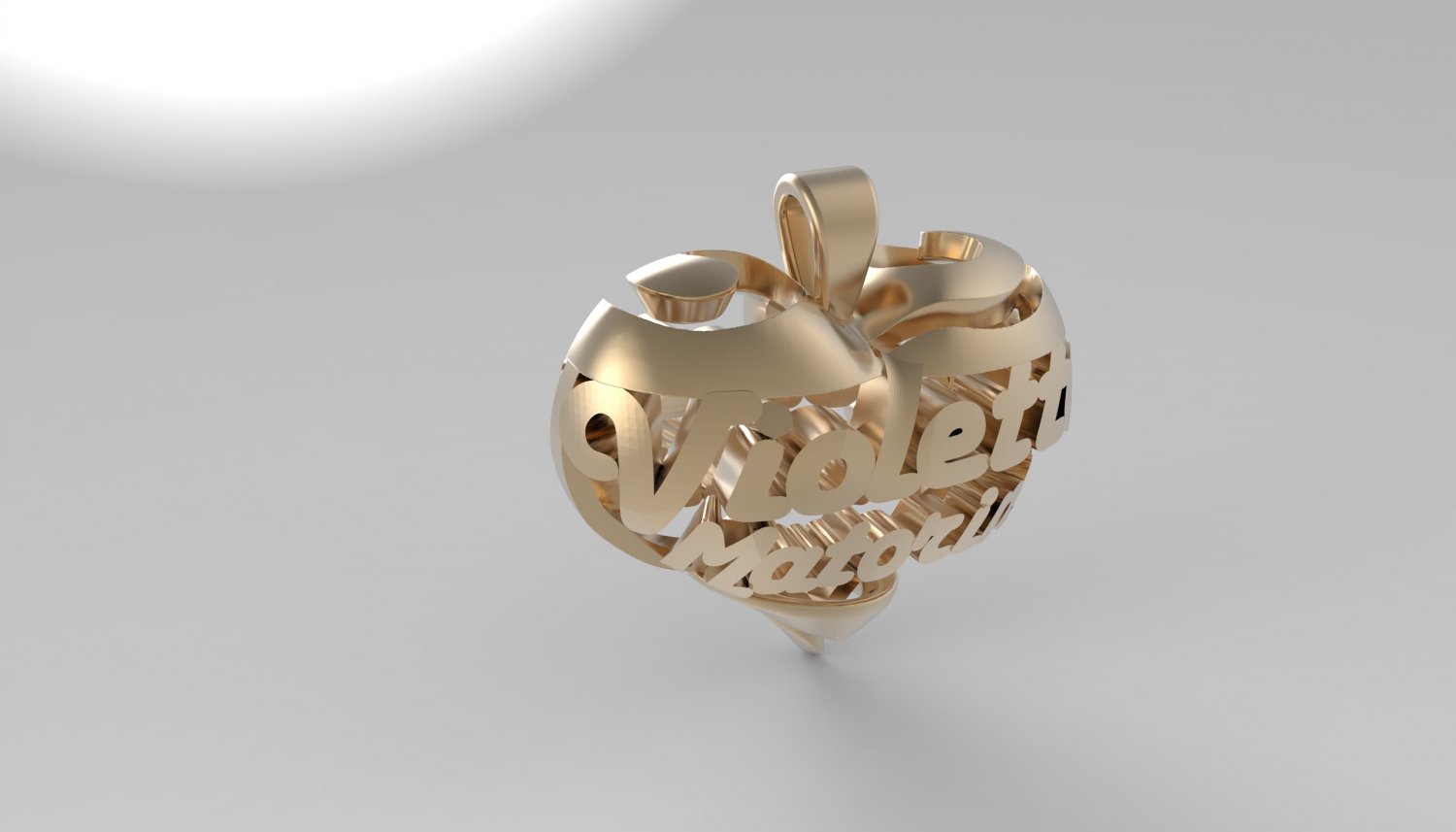 cœur dernier sls or fonderie 3d impression modèle in pendentifs 3dexport sla foyer bijoux 3D print model - Mito3D