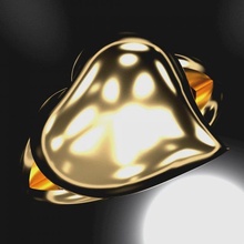 corazón infinito anillo 3d impresión modelo joyería joya oro clásico anillos 3dring sencillo amor mujer exclusivo diseño 3d print model - Mito3D