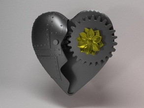 corazón hierro 3d impresión modelo in mecánico partes 3dexport corazon 3d print model - Mito3D