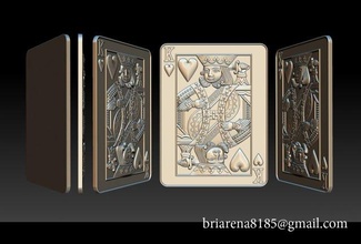 corazón rey jugando tarjeta colgante pendiente 3d impresión modelo in colgantes 3dexport escultura plata oro joyería joya salvaje bestia collar jack póker casino ruleta juego diamante esmalte 3d print model - Mito3D