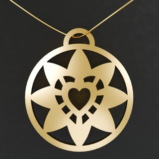 coração folhas pingente Projeto colares amar romance jóias dourado diamante pobre círculo brinco chaveiro 3d print model - Mito3D