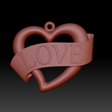 heart pedant hands love lovers lover jewelry 3d print model - Mito3D