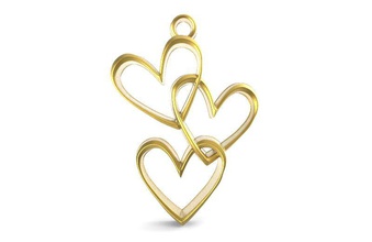 cuore pendente 15 amore gioielleria San Valentino arte moda 3d print model - Mito3D