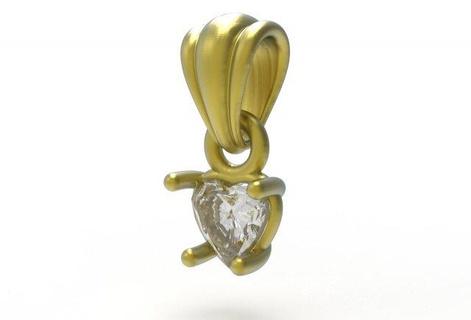 cuore pendente 5mm 3d Stampa modello ciondoli gioielleria collana amore ornamenti simbolo San Valentino regalo astratto donne maschile femminile juhannproduct 3d print model - Mito3D