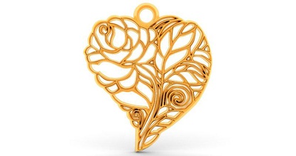 heart pendant 8 art jewelry valentine love keyring keychain 3d print model - Mito3D