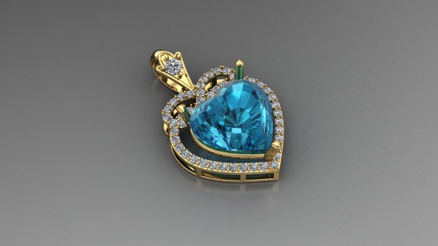 coração pingente cafajeste Arquivo argolas joalheria anel diamante jóia gema 3dm obj stl impressão pulseira colar brinco 3D print model - Mito3D