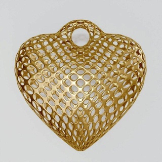 coração pingente Projeto colares jóias dourado ganhando modelo diamante moda chaveiro amar 3d print model - Mito3D
