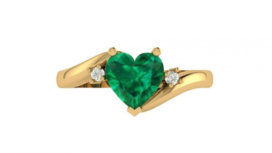 heart princess ring dimaond jewel jewells gold luxury precious engagement platinum gem diamond fashion valentine silver symbol cnc 3dprintable ruby 3d print model - Mito3D