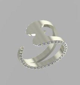 cœur bague anneaux 3d print model - Mito3D
