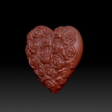 kalp gül Aşk bilgiç takı mücevher çiçek Çiçekler dekorasyon dekor sevgililer 3d print model - Mito3D