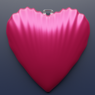 heart shell pendant 3d print model pendants printing costume design pendent locket jewelry 3d print model - Mito3D