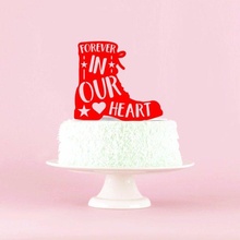 hearts boot cake topper wedding party 3d print model - Mito3D
