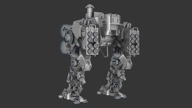 pesado mech robô militares Guerreiro scifi armaduras futuro combate arma robótico máquina mecânico futurista mecha zangão soldado fogo exército personagem 3d print model - Mito3D