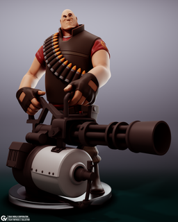 heavy team fortress 2 man figure teamfortress2 3dprint character male game 3d print model - Mito3D
