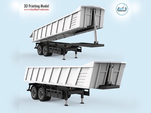heavy tipper trailer 3d print model in automotive 3dexport carrying logs tree wheel truck vehicle car automobile mold farm machine giant tamiya 3d print model - Mito3D
