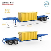 heavy trailer container 3d printing model print in automotive 3dexport carrying logs tree wheel truck vehicle car automobile mold farm machine giant tamiya 3d print model - Mito3D