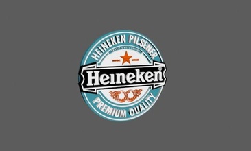 heineken 3d modelo in bebida 3dexport cerveza logo símbolo marca 3d print model - Mito3D