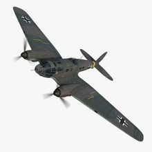 calcanhar he 111 a1 ac 3d modelo in bombardeiro 3dexport wwii ww2 avião alemanha alemão leste oriental 3d print model - Mito3D