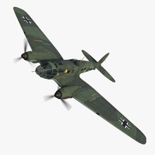 heinkel 111 b3 db 3d modelo in bombardeo 3dexport ww2 guerra mundial avión aeronave alemán reich luftwaffe 3d print model - Mito3D