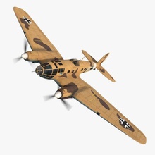 heinkel 111 vg-es german bomber aircraft airplane historic ww2 wwii war luftwaffe 3d print model - Mito3D