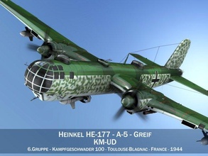 heinkel 177 a5 greif 6kg 100 he-177 griffin bomber aircraft air force fighter luftwaffe german germany deutsches reich war wwii ww2 ruhrstahl 3d print model - Mito3D