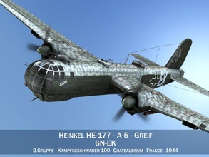 heinkel he-177 - greif 6nek 3d model in bomber 3dexport griffin aircraft air force fighter luftwaffe german germany deutsches reich war two wwii ww2 3d print model - Mito3D